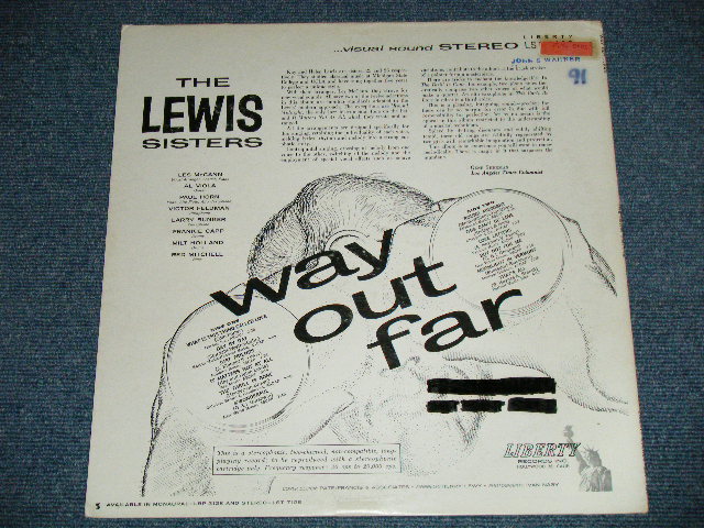 画像: THE LEWIS SISTERS - WAYOUT FAR ( Ex+++, Ex/MINT-) / 1959 US AMERICA ORIGINAL "LIGHT BLUE  LABEL PROMO"  STEREO  Used LP 