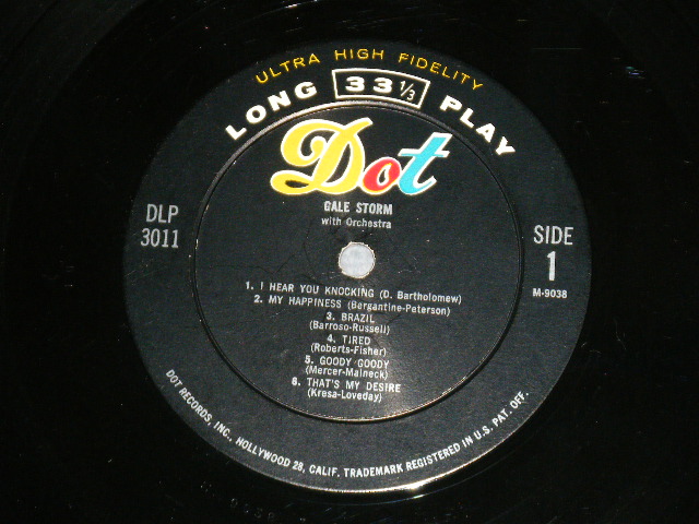 画像: GALE STORM - GALE STORM  : Debut Album (Ex, VG+++/Ex++)  / 1956 US AMERICA ORIGINAL MONO Used LP 