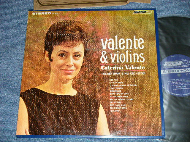 画像1: CATERINA VALENTE -  VALENTE  & VIOLINS (  MATRIX NUMBER    A) 1E B) 6L  ) (Ex/MINT-WOBC, Tapeon Edge  )  / 1964? UK EXPORT US AMERICA ORIGINAL STEREO Used LP 