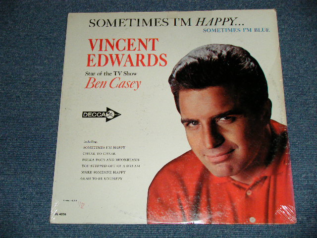 画像1: VINCENT EDWARDS (Star of the TV Show BEN CASEY)  - SOMETIMES I'M HAPPY... (SEALED) / 1962 US AMERICA ORIGINAL "BRAND EW SEALED"   LP 