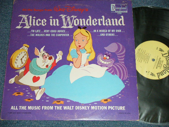 画像1: WALT DISNEY Productions  - ALICE IN WONDERLAND (Ex+/Ex Looks:Ex-)  / 1963 US AMERICA ORIGINAL Used LP 