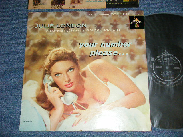 画像1: JULIE LONDON - YOUR NUMBER PLEASE ...(Ex++, Ex+/Ex Looks:Ex+++ B-1,2,3:VG+++) / 1959 US AMERICA ORIGINAL 1st Press "BLACK with SILVER Print Label" STEREO Used LP