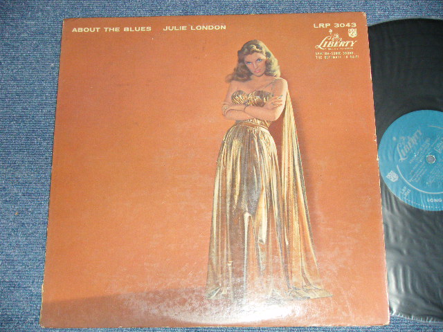 画像1: JULIE LONDON -  ABOUT THE BLUES (Ex+, VG++/Ex+ EDSP, WTRDMG EDSP )  / 1957  US AAMERICA  ORIGINAL "1st Press TURQUOISE Label" MONO Used LP 