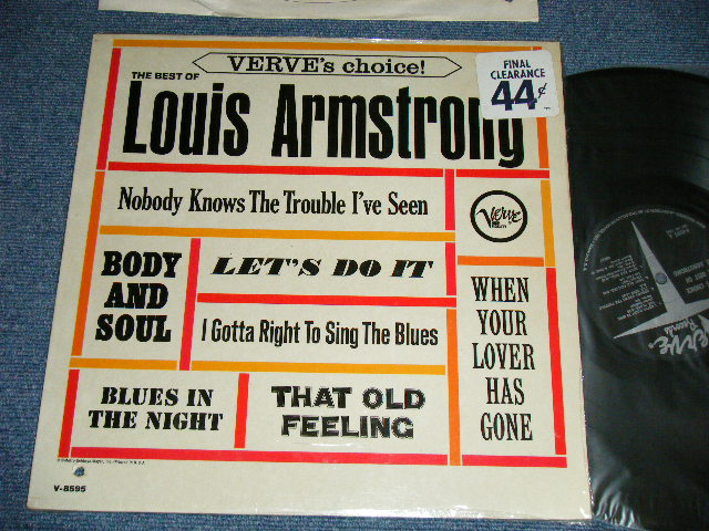 画像1: LOUIS ARMSTRONG - VERVE'S CHOICE  THE BEST OF  (MINT/MINT  BB )  / 1964 US AMERICA ORIGINAL MONO Used  LP  