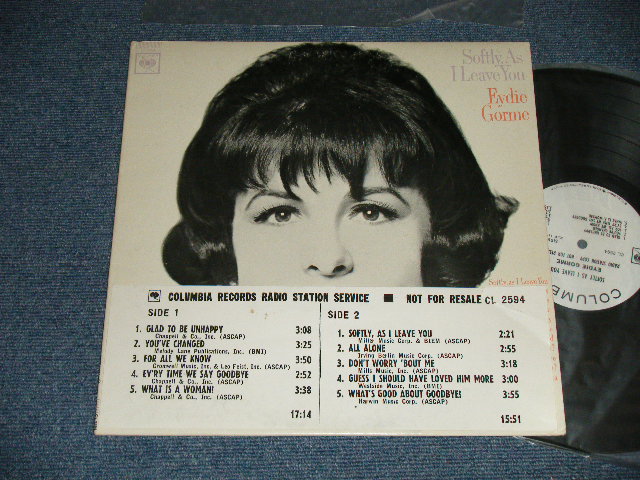 画像1: EYDIE GORME - SOFTLY,AS I LEAVE YOU  (Ex++/MINT-) / 1967 US AMERICA  ORIGINAL "WHITE LABEL PROMO" MONO Used LP