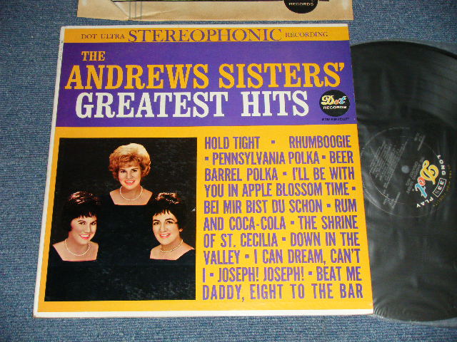 画像1:  THE ANDREWS SISTERS - THE  ANDREWS SISTERS' GREATEST HITS /(Ex++/MINT-)  1962  US ORIGINAL STEREO  Used  LP