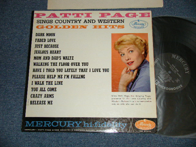 画像1: PATTI PAGE - SINGS COUNTRY AND WESTERN GOLDEN HITS ( Ex++, Ex/Ex++ A-3:VG+++ TearOBC )  /1961 US AMERICA ORIGINAL "BLACK with SILVER Print Label" MONO Used LP