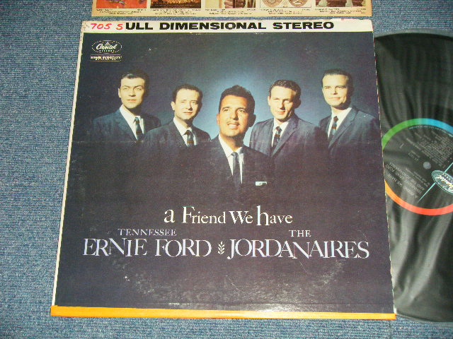 画像1: TENNESSEE ERNIE FORD and The JORDANAIRES  - A FRIEND WE HAVE (Ex-/Ex+++ Tape seam , WOBC, STOFC/ 1959 US AMERICA ORIGINAL "BLACK with RAINBOW CAPITOL logo on on Left Label" STEREO Used LP 