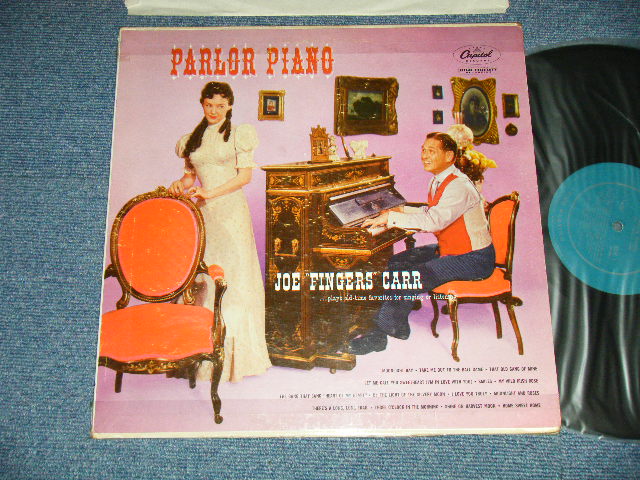 画像1: JOE "FINGERS" CARR - PARLOR PIANO (RAGTIME PIANO) (Ex/Ex+++ TAPE SEAM)  / 1956 US AMERICA ORIGINAL 1st Press "TURQUOISE Label"  MONO  LP