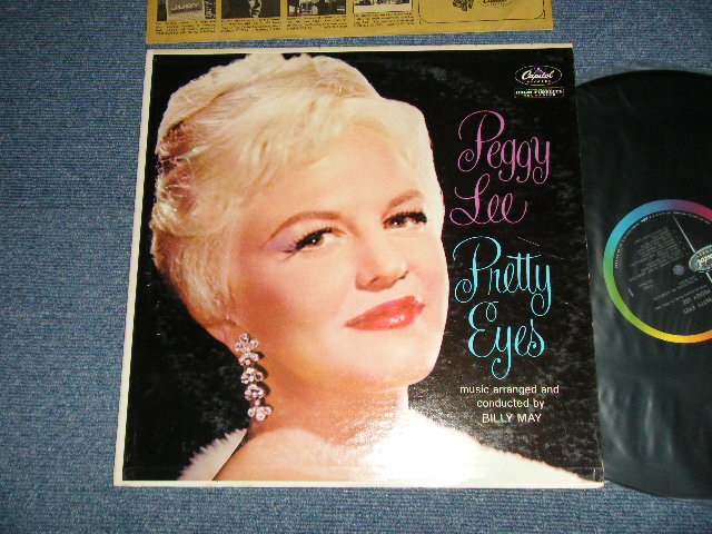 画像1: PEGGY LEE - PRETTY EYES ( Ex+/MINT- EDSP, SEAM EDSP) / 1960 US AMERICA ORIGINAL 1st Press "BLACK With RAINBOW 'CAPITOL' Logo on LEFT SIDE  Label"  Mono Used LP 