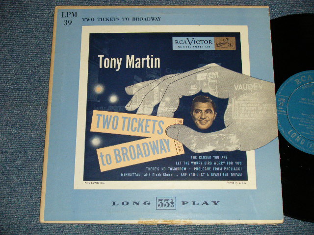 画像1: TONY MARTIN - TWO TICKETS TO BROADWAY( Ex++/Ex++ EDSP /  US AMERICA ORIGINAL MONO  Used  10" LP 