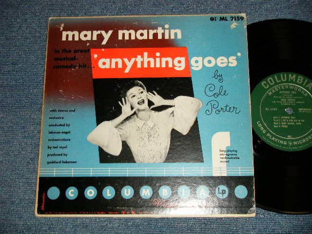 画像1: MARY MARTIN - ANYTHING GOES BY COLE PORTER  (Ex/Ex) / 1950 US AMERICA ORIGINAL MONO  Used  10" LP 