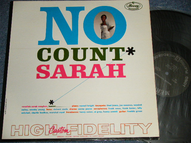 画像1: SARAH VAUGHAN - NO COUNT SARAH (Ex++/Ex+++ Looks:Ex+++)  / 1959  US AMERICA ORIGINAL "1st Press FRONT COVER" "BLACK with SILVER Print  Label"  MONO Used  LP