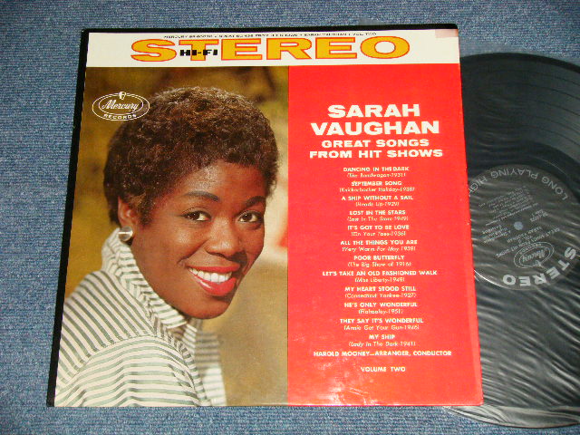 画像1: SARAH VAUGHAN - GREAT SONGS FROM HITS SHOWS VOL.2 (Ex+,Ex/Ex+++)  / 1959  US AMERICA ORIGINAL  1st Press "BLACK with SILVER Print  Label"  STEREO Used LP 