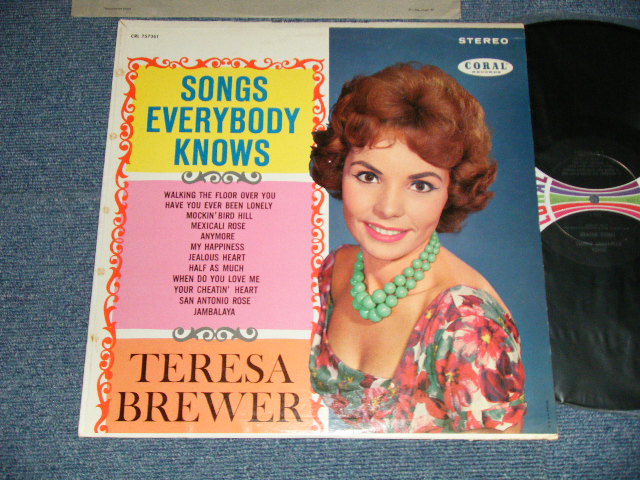 画像1: TERESA BREWER - SONGS EVERYBODY KNOWS  (Ex++/Ex+++ Looks:E++) / 1961 US AMERICA ORIGINAL STEREO Used LP  