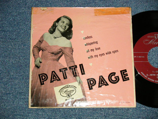 画像1: PATTI PAGE - FAVORITE ON : Confess (VG+++/Ex+++)  / 1952 US ORIGINAL 4 TRACKS Used 7" 45 rpm EP  