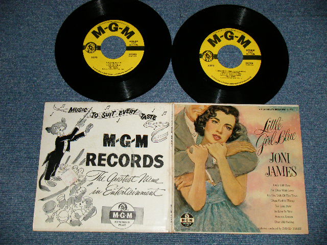 画像1: JONI JAMES - LITTLE GIRL BLUE  ( Ex+/Ex++ )  / 1956 US AMERICA ORIGINAL"YELLOW LABEL" MONO Used 7"45 rpm Double EP with PICTURE SLEEVE 