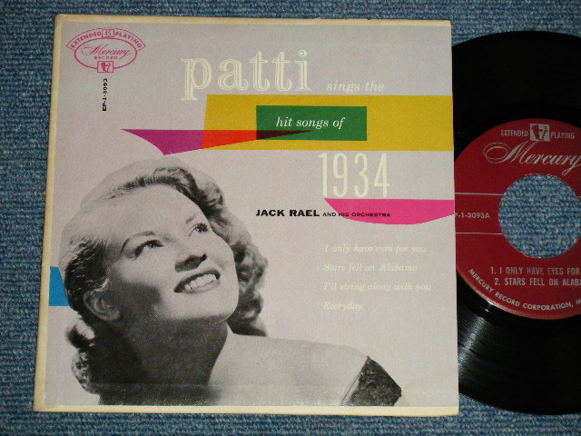 画像1: PATTI PAGE - PATTI SINGS THE HIT SONG OF 1934 (Ex++/Ex++ EDSP) / 1953 US ORIGINAL 4 TRACKS Used 7" 45 rpm EP  