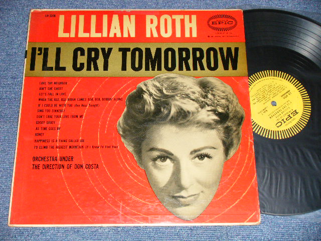 画像1: LILLIAN ROTH - I'LL CRY TOMORROW (Ex+/Ex+ EDSP) / 1957 US AMERICA ORIGINAL    MONO Used LP 
