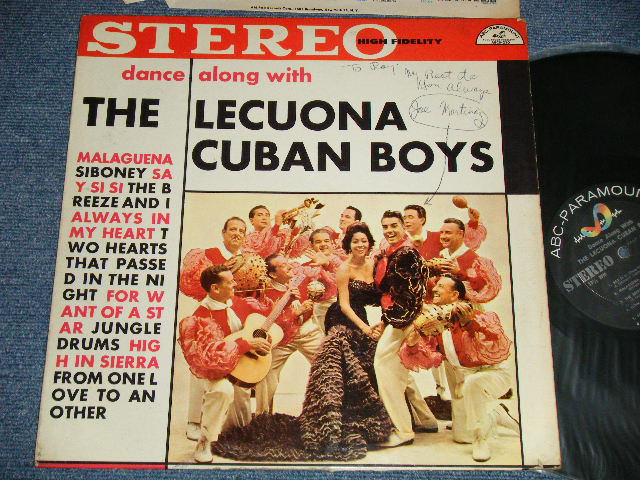 画像1: The Lecuona Cuban Boys  Featuring Candido ‎- Dance Along With The Lecuona Cuban Boys (Ex+/Ex++ Looks:Ex+++ WOFC, EDSP) / 1959 US AMERICA ORIGINAL STEREO Used LP 