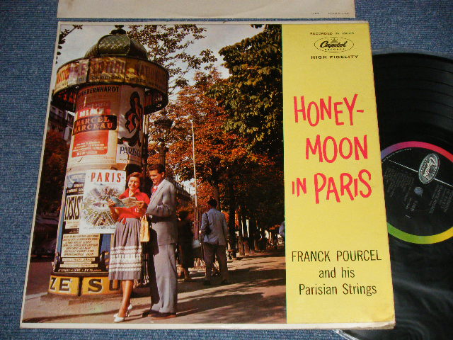 画像1: FRANK POURCEL and his PARISIAN STRINGS - HONEY-MOON IN PARIS  (Ex++/MINT- WOBC, WOL) / 1957 US AMERICA ORIGINAL 1st Press "BLACK with RAINBOW 'CAPITOL' Logo on LEFT Label" MONO Used  LP