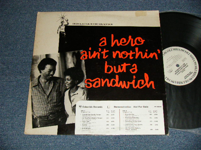 画像1: ost Hubert Laws Group -  A Hero Ain't Nothin' But A Sandwich (Original Motion Picture Soundtrack) (Ex+/Ex+++ Looks:MINT-  STOFC, EDSP, STOBC) / 1978 US AMERICA  ORIGINAL "WHITE LABEL PROMO" Used LP 
