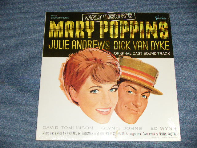 画像1: Original Cast Sound Track  V.A. JULIE ANDREWS, DICK VAN DYKE -  Walt Disney's MARY POPPINS : Original Cast Soundtrack (SEALED BB) / 1964 US AMERICA ORIGINAL "Brand New Sealed"  "STEREO" LP Found Dead Stock 