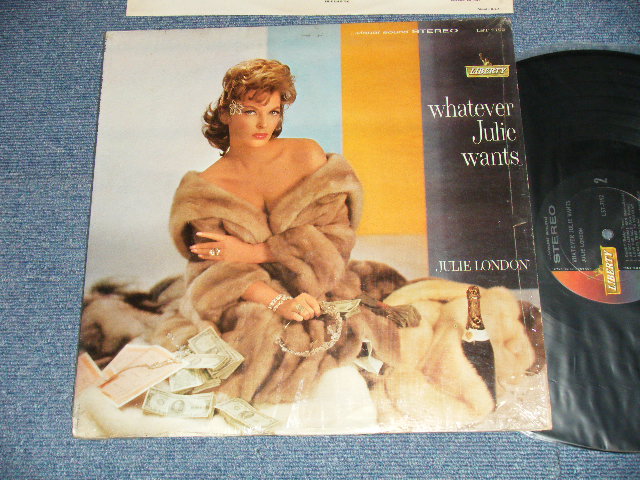 画像1: JULIE LONDON - WHATEVER JULIE WANTS ( Ex+++/MINT- EDSP) /1961 US AMERICA ORIGINAL 1st Press "BLACK with GOLD LIBERTY at LEFT  Label" STEREO Used LP  