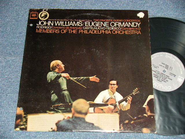 画像1: JOHN  WILLIAMS / EUGENE ORMANDY : Rodrigo / Castelnuovo-Tedesco / Members Of The Philadelphia Orchestra  -TWO FAVORITE GUITAR CONCERTOS : Concierto De Aranjuez / Concerto In D (Ex-/Ex++ Looks:Ex TEAROFC, 2 x BB Hole) / 1967 US AMERICA ORIGINAL "360 SOUND Label" "MONO" Used LP 