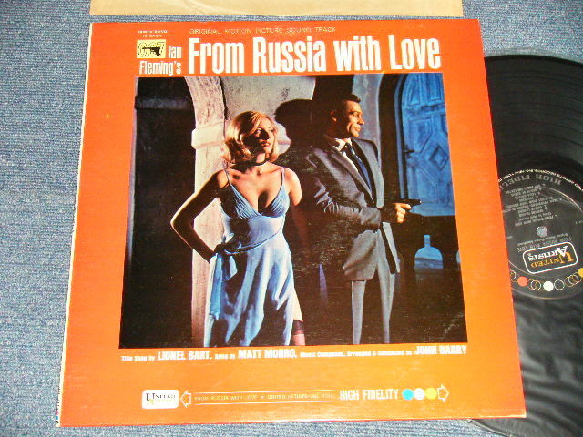 画像1: 007 JAMES BOND, JOHN BARRY, MATT MONRO - FROM RUSSIA WITH LOVE (Ex+++/Ex++)  /1963 US AMERICA ORIGINAL 1st Press "BLACK with COLOR DOT on TOP, GOLD 'UNITED' WHITE 'ARTISTS' Label"  MONO Used LP 