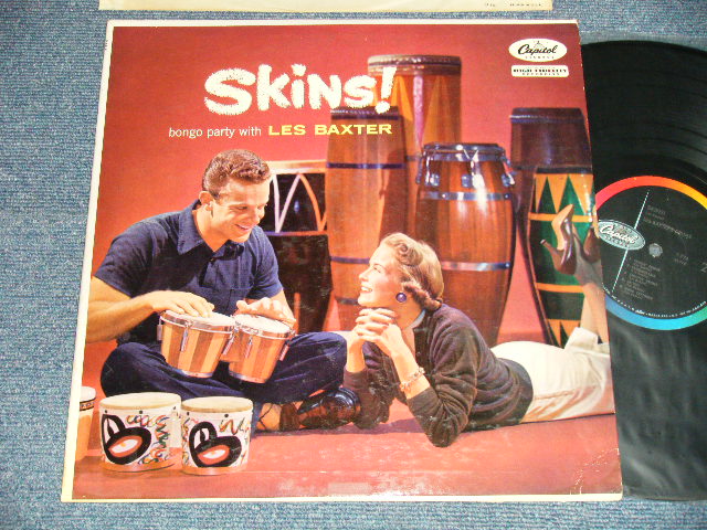 画像1: LES BAXTER - SKINS! (Latin Percussion) (Ex++/Ex+++ EDSP) / 1958(?) Version US AMERICA REISSUE "BLACK with RAINBOW 'CAPITOL' Logo on LEFT LABEL" MONO Used LP   