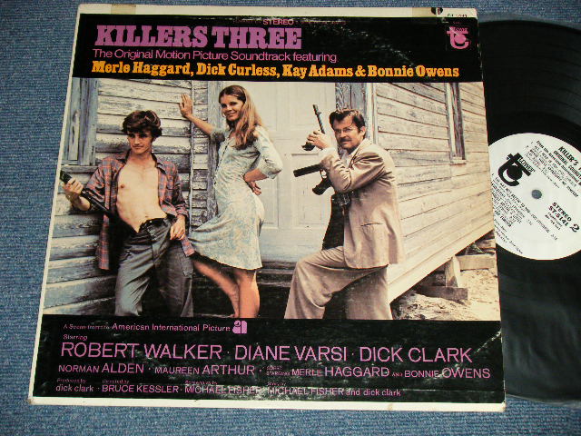 画像1: ost V.A. Various (MERLE HAGGARD, DICK CURLESS, KAY ADAMS & BONNIE OWENS - KILLERS THREE (The Original Motion Picture Soundtrack) (Ex/Ex++ Looks:Ex+ SPLIT)  /1968 US AMERICA ORIGINAL "WHITE LABEL PROMO" STEREO Used LP 