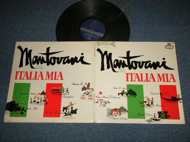 画像1: MANTOVANI - ITALIA MIA (Ex+/Ex++)  / 1961 US AMERICA Jacket + UK ENGLAND ORIGINAL Wax "ffrr Press" STEREO Used  LP