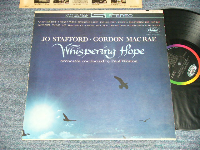 画像1: JO STAFFORD & GORDON  MacRAE  - WHISHING HOPE (Ex+++/MINT-) / 1962 US AMERICA ORIGINAL 1st Press "BLACK with RAINBOW CAPITOL Logo on TOP Label" STEREO Used LP 