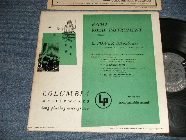 画像1: E. Power Biggs ‎– Bach's Royal Instrument Volume 1 (Ex+/Ex+++ EDSP) / Late 1950's US AMERICA "GRAY with 6 EYES LABEL" MONO Used LP 