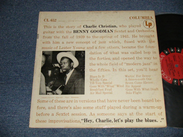 画像1: CHARLIE CHRISTIAN - WITH THE BENNY GOODMAN SEXTET AND ORCHESTRA (Ex/Ex++, Ex++ Looks:Ex  TAPESEAM) / 1955 US AMERICA ORIGINAL "6-EYE's Label" MONO Used LP