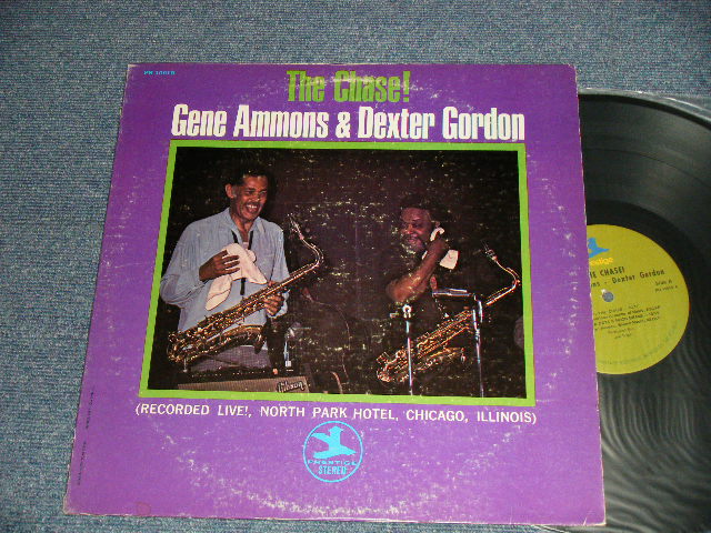 画像1: GENE AMMONS and DEXTER GORDON - THE CHASE! (Ex+/Ex+++) / 19702 Version US AMERICA 2nd Press "LIME GREEN Label" Used LP 