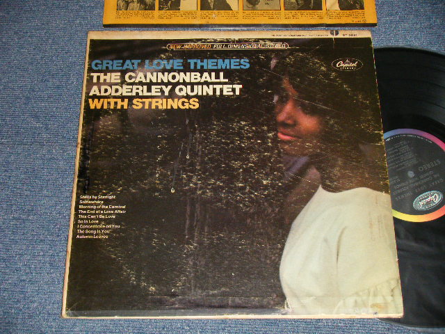 画像1: The CANNONBALL ADDERLEY QUINTET With STRINGS - GREAT LOVE THEMES (VG++/Ex++/ 1966 US AMERICA ORIGINAL "BLACK with RAINBOW and 'CAPITOL' Logo on TOP" Label  STEREO Used LP 