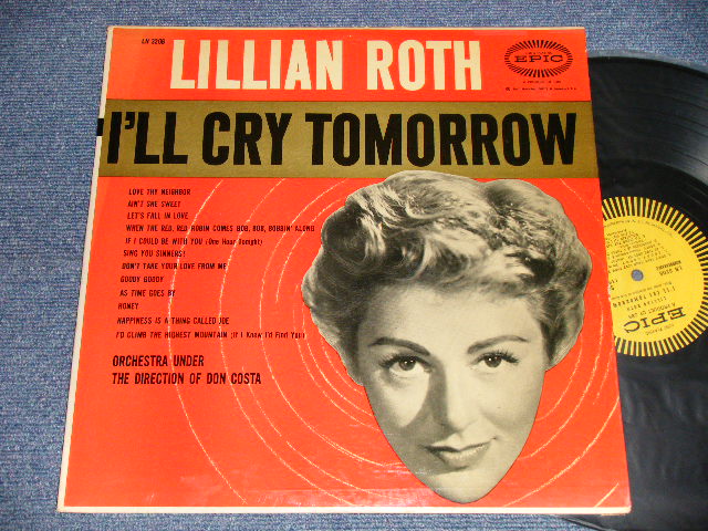 画像1: LILLIAN ROTH - I'LL CRY TOMORROW (Ex+++, Ex/Ex+++) / 1957 US AMERICA  MONO Used LP 
