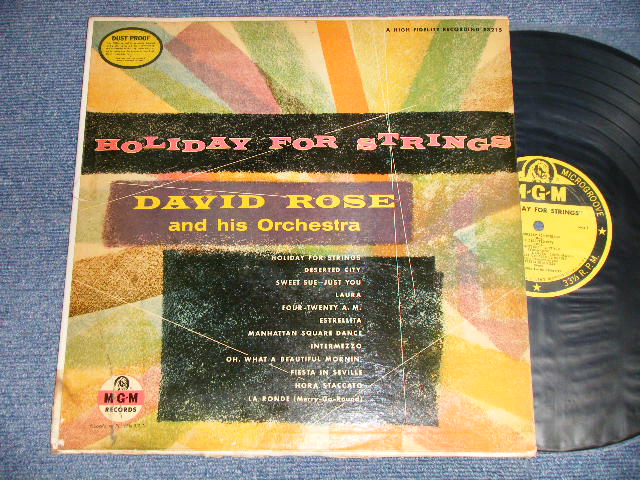 画像1: DAVID ROSE and His Orchestra - HOLIDAY FOR STRINGS (Ex/Ex+++ EDSP,  STOFC, SWOBC) / 1955 US AMERICA ORIGINAL "YELLOW LABEL" MONO Used LP