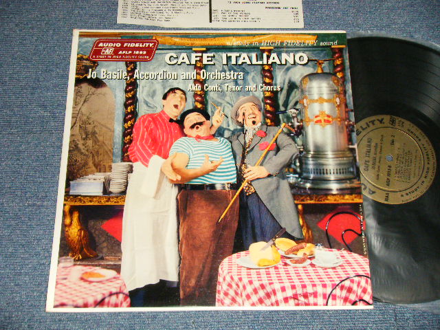 画像1: JO BASILE, ACCORDION and ORCHESTRA ALDO CONTI, TENOR and CHORUS - CAFE ITALIANO (ITALIAN FOLK SONG)  (Ex+++, Ex+/MINT- ) / 1958 US AMERICA ORIGINALMONO Used LP 