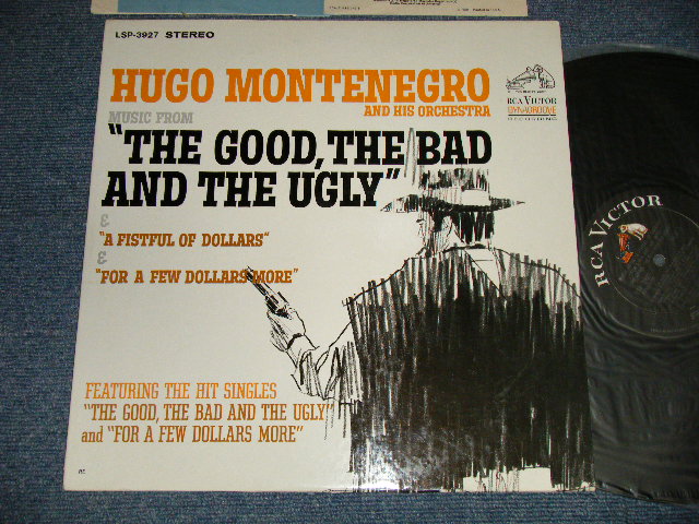 画像1: HUGO MONTENEGRO and His ORCHESTRA - THE GOOD, THE BAD AND THE UGLY : Music From "A Fistful Of Dollars" & "For A Few Dollars More" & "The Good, The Bad And The Ugly" (Ex+++/Ex+++) / 1968 US AMERICA ORIGINAL 1st Press "BLACK Label" STEREO Used LP 