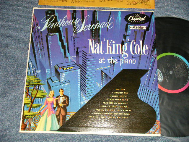 画像1: NAT 'KING' COLE - PENTHOUSE SERENADE (Ex+++, Ex++/MINT-)  1962 Version US AMERICA REISSUE "BLACK with RAINBOW RING  with CAPITOL Logo on TOP Label" MONO Used LP  