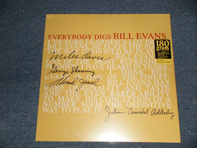 BILL EVANS - EVERYBODY DIGS (SEALED) / 2012 EUROPE REISSUE 