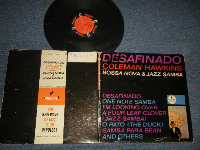 画像1: COLEMAN HAWKINS SEXTET - PLAYS BOSSA NOVA & JAZZ SAMBA : DESAFINADO (Ex/Ex++ WOFC, STOBC)/ 1963 US AMERICA ORIGINAL "ORANGE witH BLACK RING Label" "STEREO" Used LP  