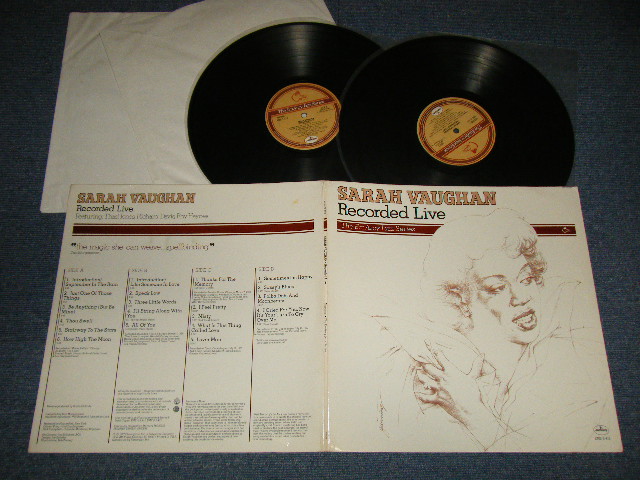 画像1: SARAH VAUGHAN - RECORD LIVE  (Ex+++/MINT-) / 1977 US AMERICA  ORIGINAL Used 2-LP