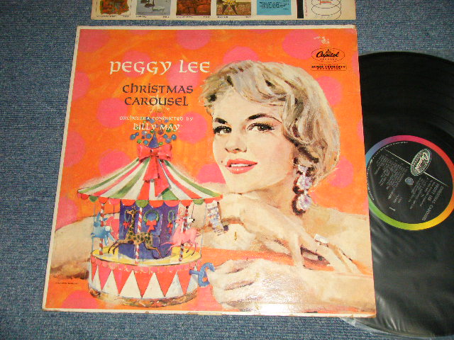 画像1: PEGGY LEE - CHRISTMAS CAROUSEL (Ex++/Ex++ EDSP) / 1960 US AMERICA ORIGINAL 1st Press "BLACK With RAINBOW 'CAPITOL' Logo on LEFT SIDE  Label" STEREO Used LP 