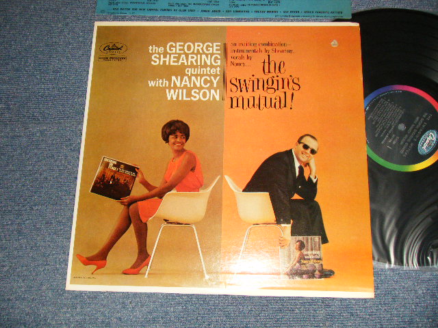 画像1: The GEORGE SHEARING Quintet with NANCY WILSON - THE SWINGIN'S MUTUAL! Ex+++/Ex+++ BB)  / 1962 Version US AMERICA "2nd Press BLACK with RAINBOW CAPITOL Logo on TOP Label" "MONO" Used  LP