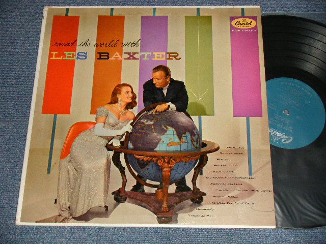画像1: LES BAXTER - ROUND THE WORLD WITH LES BAXTER (MINT-/MINT-) / 1957 US AMERICA ORIGINAL 1st Press "TURQUOISE LABEL" MONO Used LP 