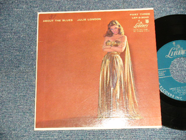 画像1: JULIE LONDON - ABOUT THE BLUES (Ex++/Ex WOFC, EDSP) / 1957 US AMERICA ORIGINAL "TURQUOISE Label"  MONO Used 7" 45rpm EP